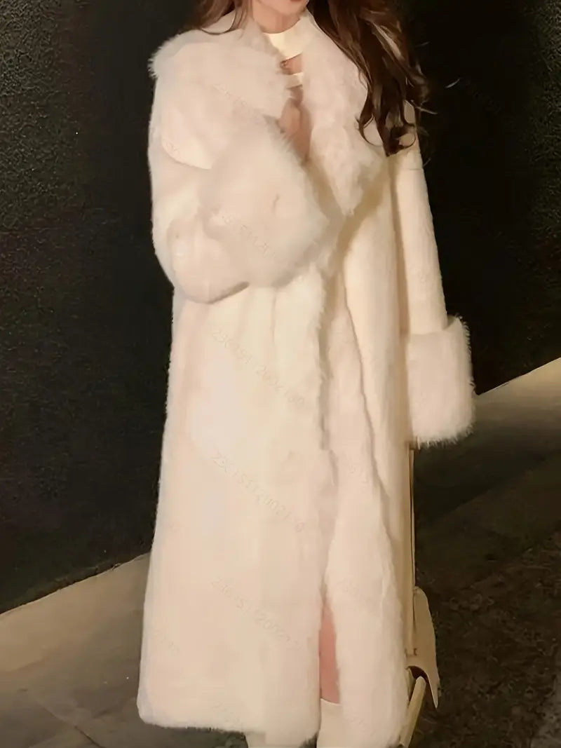 Winter Coat For Women, Fur Coat Women, Elegant Long Length Faux Fur Jacket For Mature Ladies