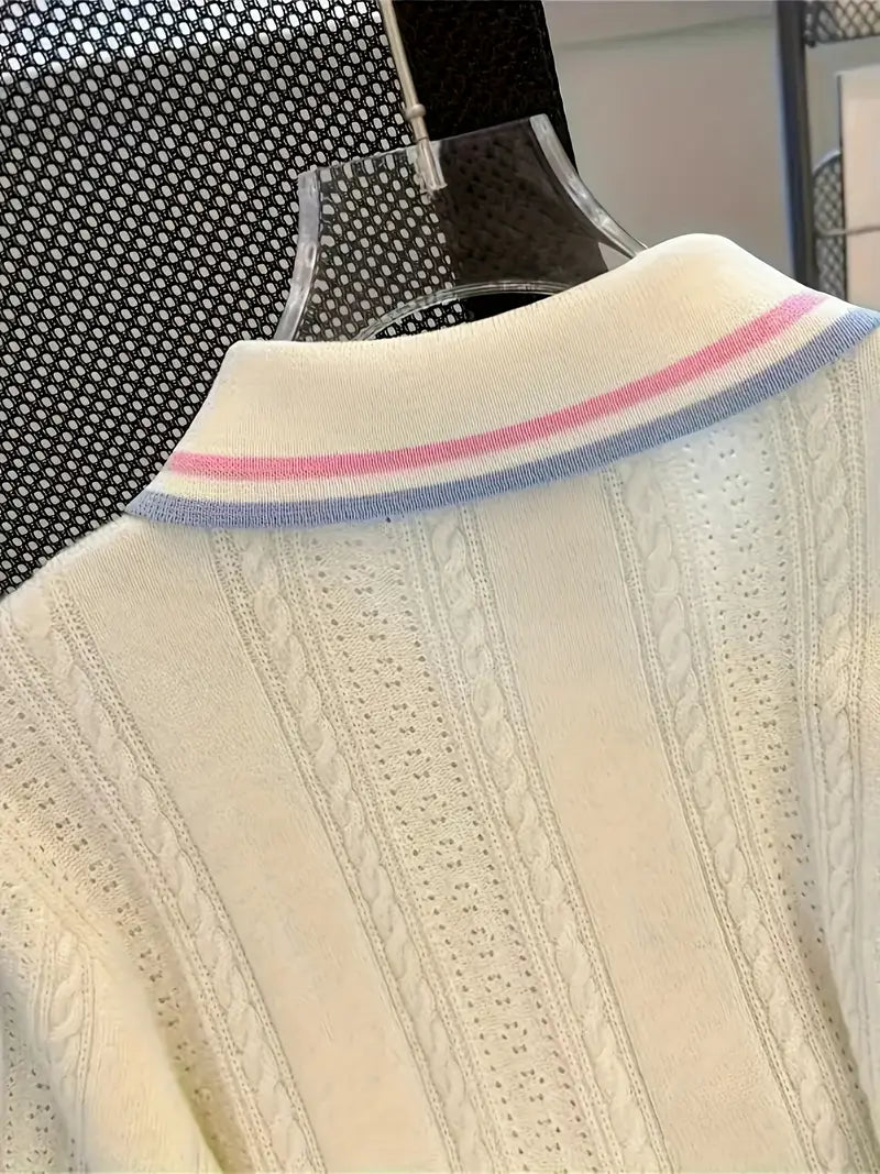 Women's Elegant Shirt - Lightweight Blouse with Button-Front Placket, Semi-Sheer Office & Casual Tops for Women - Machine Washable Everyday Chic Outfits, Summer Fashion, Classic Collar, Buttondown Placket