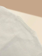 Women'S Chic Beige Knit Cardigan with Button Detail - Casual Long Sleeve Crew Neck Sweater for Spring/Summer/Fall, Casual Attire|Chic Knit Cardigan|Long Sleeve Sweater