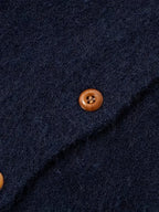 [Korean Style Puppy Sweater] Korean Style Gray Embroidered Puppy Sweater for Women | Relaxed Soft and Muddled Cardigan with Open Front - Perfect Birthday Gift