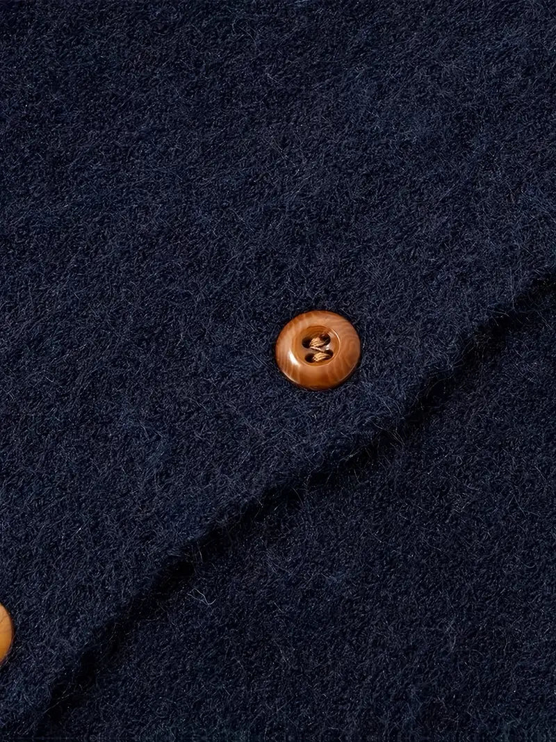 [Korean Style Puppy Sweater] Korean Style Gray Embroidered Puppy Sweater for Women | Relaxed Soft and Muddled Cardigan with Open Front - Perfect Birthday Gift