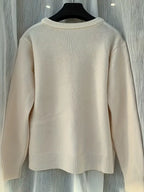 [Korean Style Puppy Sweater] Korean Style Gray Embroidered Puppy Sweater for Women | Relaxed Soft and Muddled Cardigan with Open Front - Perfect Birthday Gift