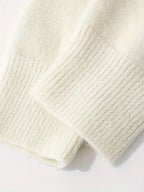 [Korean Style Puppy Sweater] Korean Style Gray Embroidered Puppy Sweater for Women | Relaxed Soft and Muddled Cardigan with Open Front - Perfect Birthday Gift