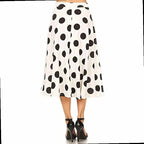 Casual High Waist A Line Midi Skirt with Elastic Waistband 3XL